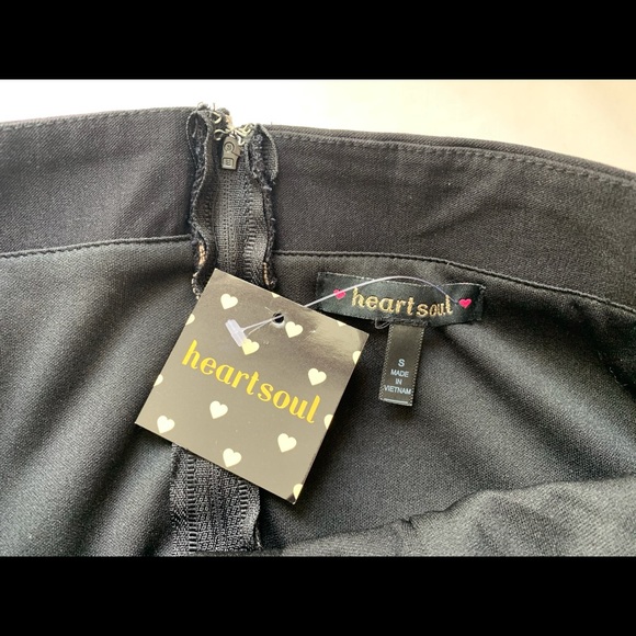 Small, Black and Tan lace peplum party dress - Picture 7 of 10